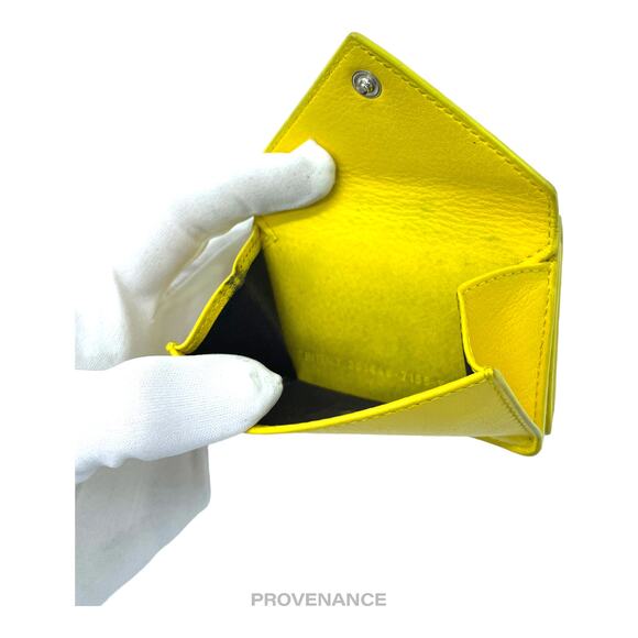 🔴 Balenciaga Papier Mini Wallet - Yellow Leather - Picture 9 of 10